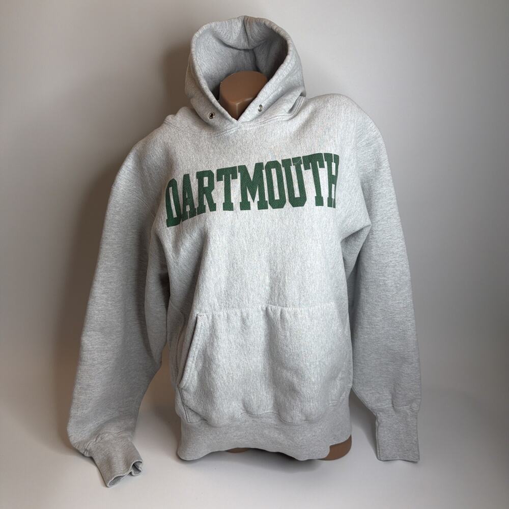 Vintage Dartmouth University Hooded Sweatshirt 1990s The Game Medium Gray 90's